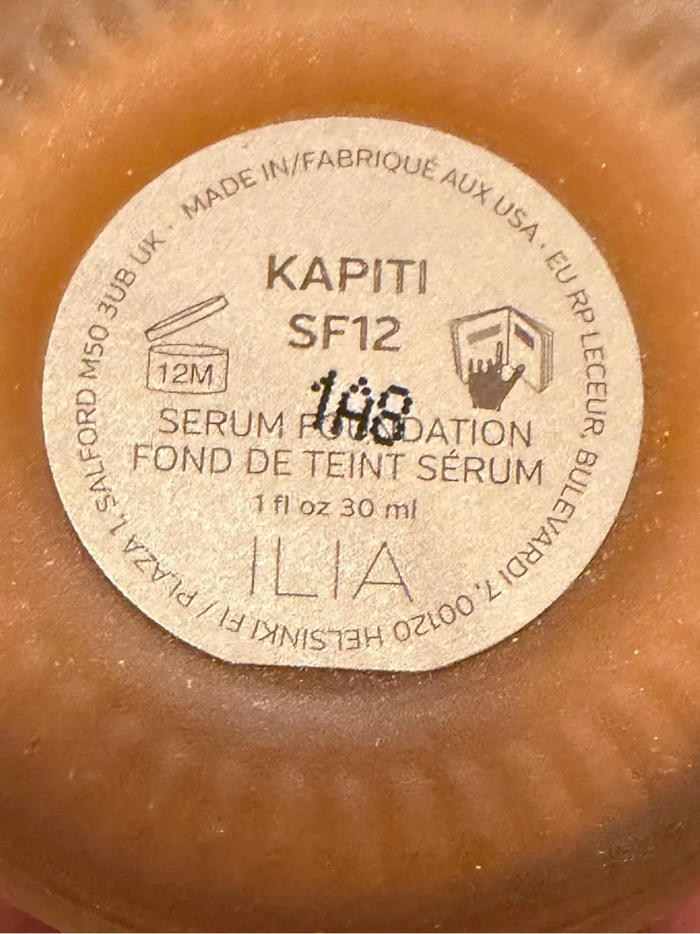 ILIA True Skin Serum Foundation 1 fl. oz KAPITI SF12 USA Made Makeup Designer